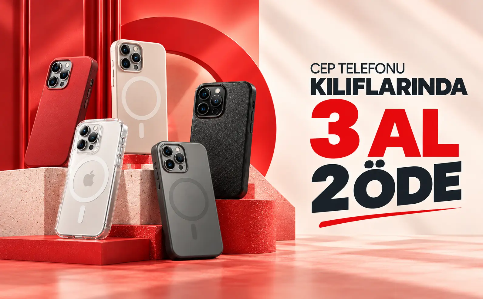 Telefon kılıflarında 3 al 2 öde