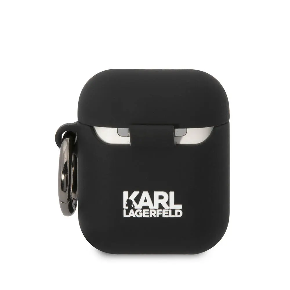 AirPods 1. ve 2. Nesil Silikon Kılıf - Karl Lagerfeld Karl & Choupette