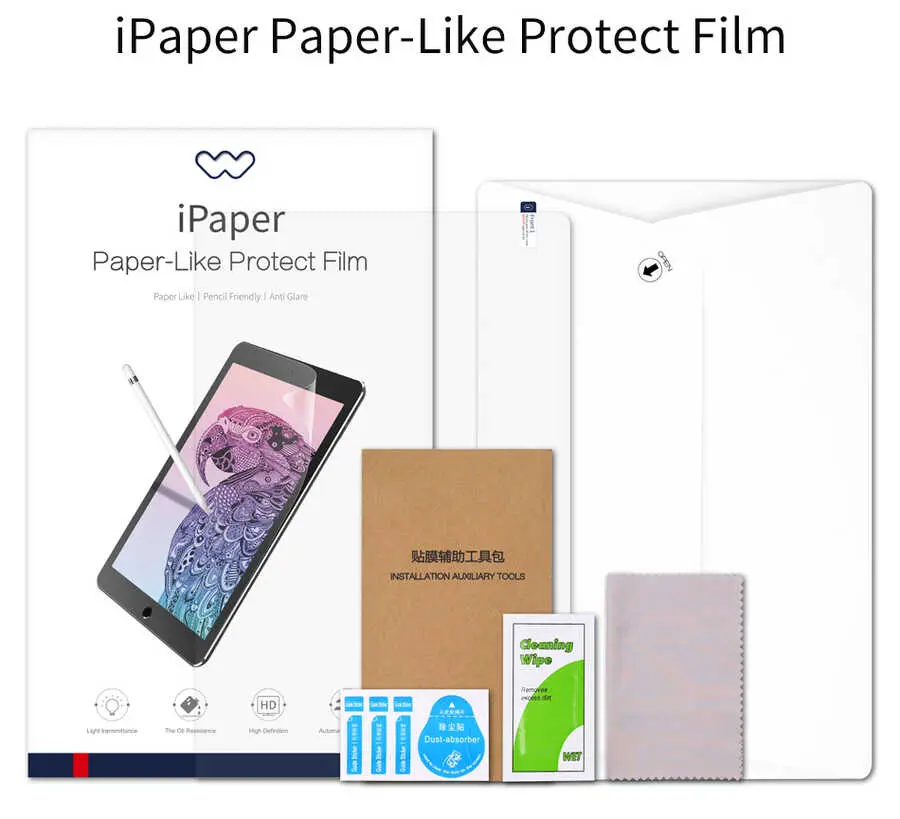 iPad 9.7 2018 (6. Nesil) Kağıt Hisli Ekran Koruyucu - Wiwu iPaper Like