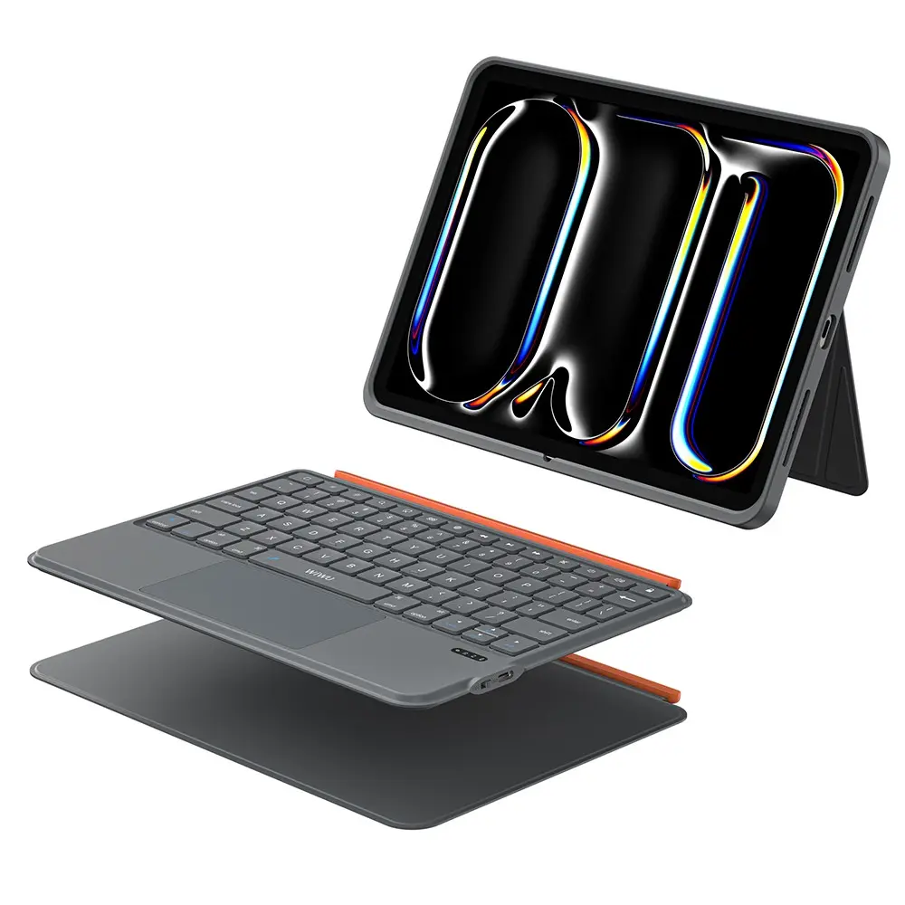 iPad Air 11" (M2) Kalem Bölmeli Klavyeli Standlı Kılıf - Wiwu MK-005 Combo