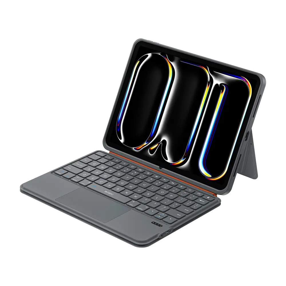 iPad Air 11" (M2) Kalem Bölmeli Klavyeli Standlı Kılıf - Wiwu MK-005 Combo