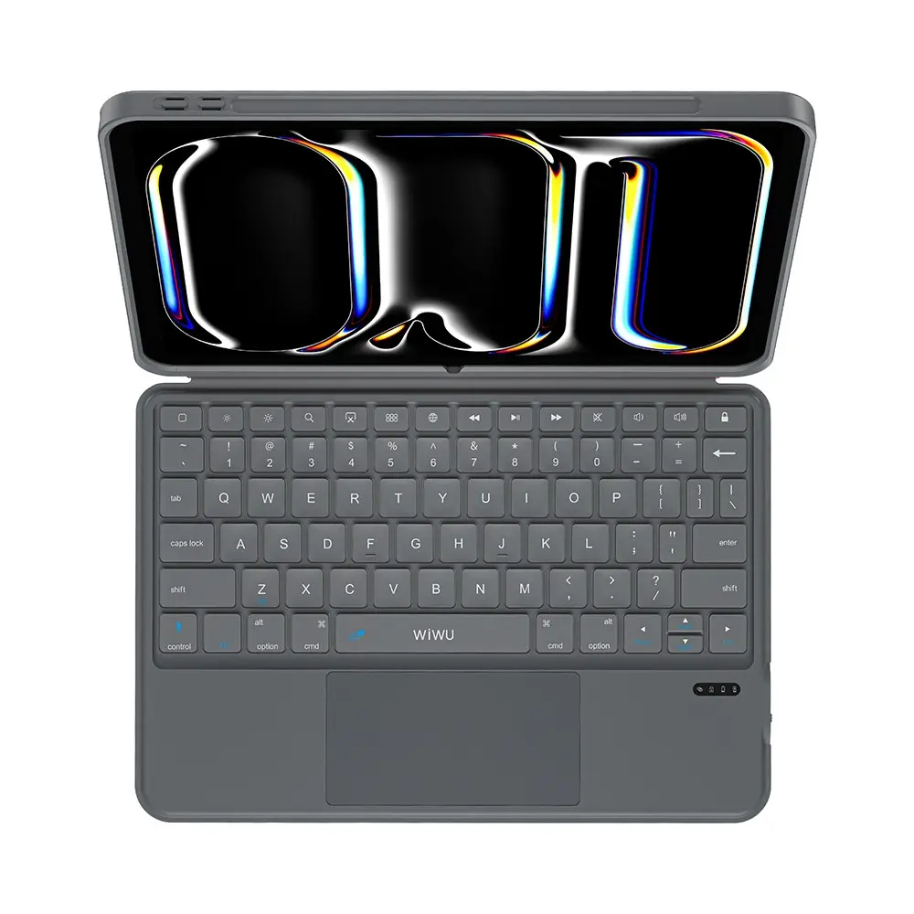 iPad Air 11" (M2) Kalem Bölmeli Klavyeli Standlı Kılıf - Wiwu MK-005 Combo