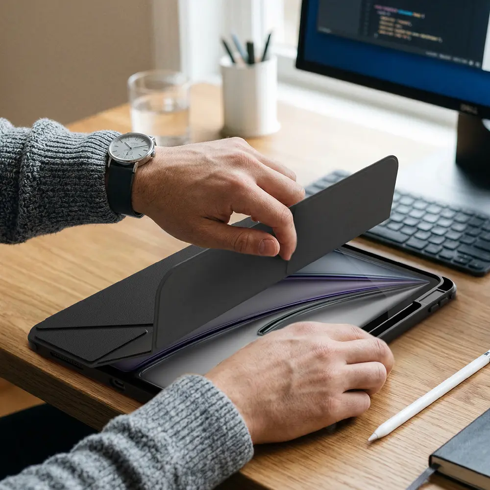 iPad Air 11 M4 Katlanabilir Standlı Kılıf - Amazingthing Titan Max
