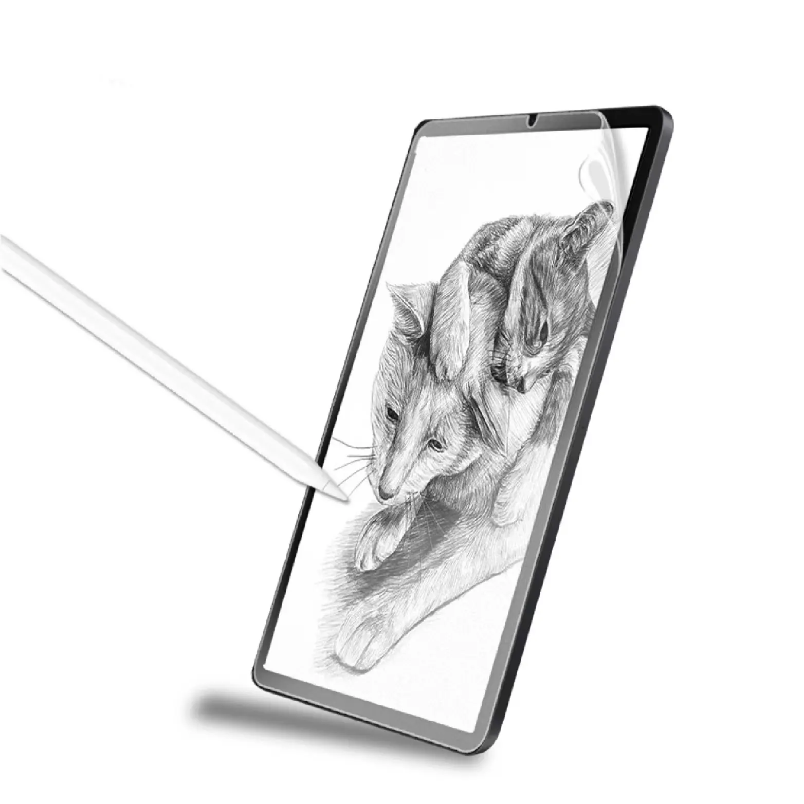 iPad Pro 12.9 2020 (4. Nesil) Kağıt Hisli Mat Ekran Koruyucu - Davin Paper Like