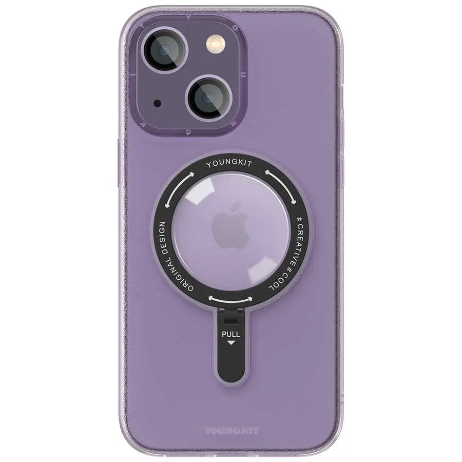 iPhone 14 MagSafe Uyumlu Şeffaf Kılıf - Youngkit Rock Serisi
