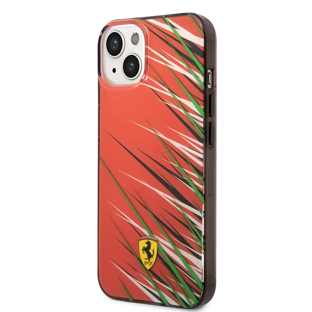 iPhone 14 Kılıf, Lisanslı Ferrari Baskılı Çimen Desenli Kapak