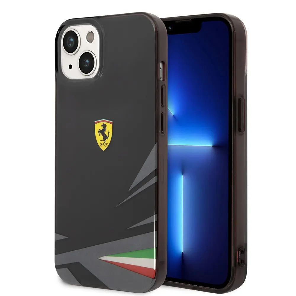 iPhone 14 Ferrari Lisanslı İtalyan Bayrak Baskılı Kılıf