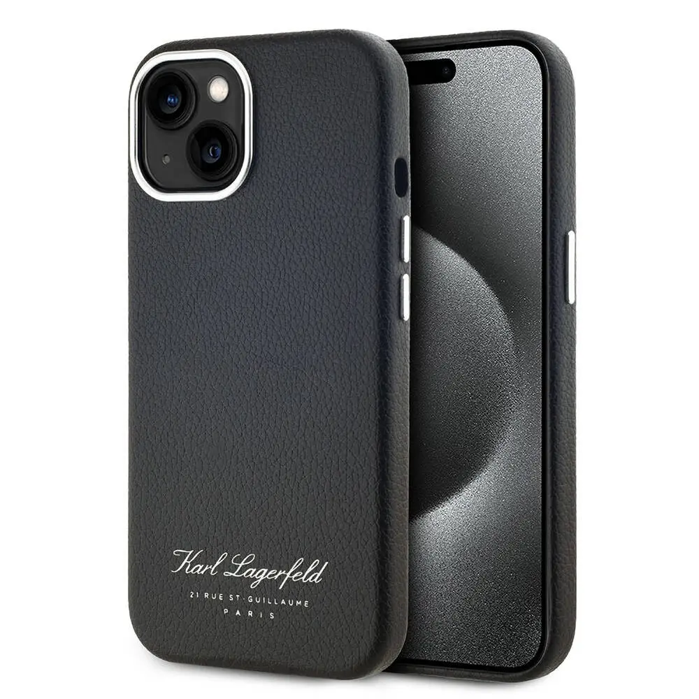 iPhone 14 Karl Lagerfeld Lisanslı Siyah Kılıf - KL Hotel