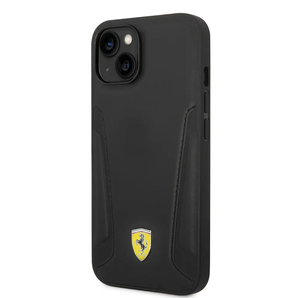 iPhone 14 Plus MagSafe Uyumlu Deri Detaylı Kılıf - Ferrari Lisanslı