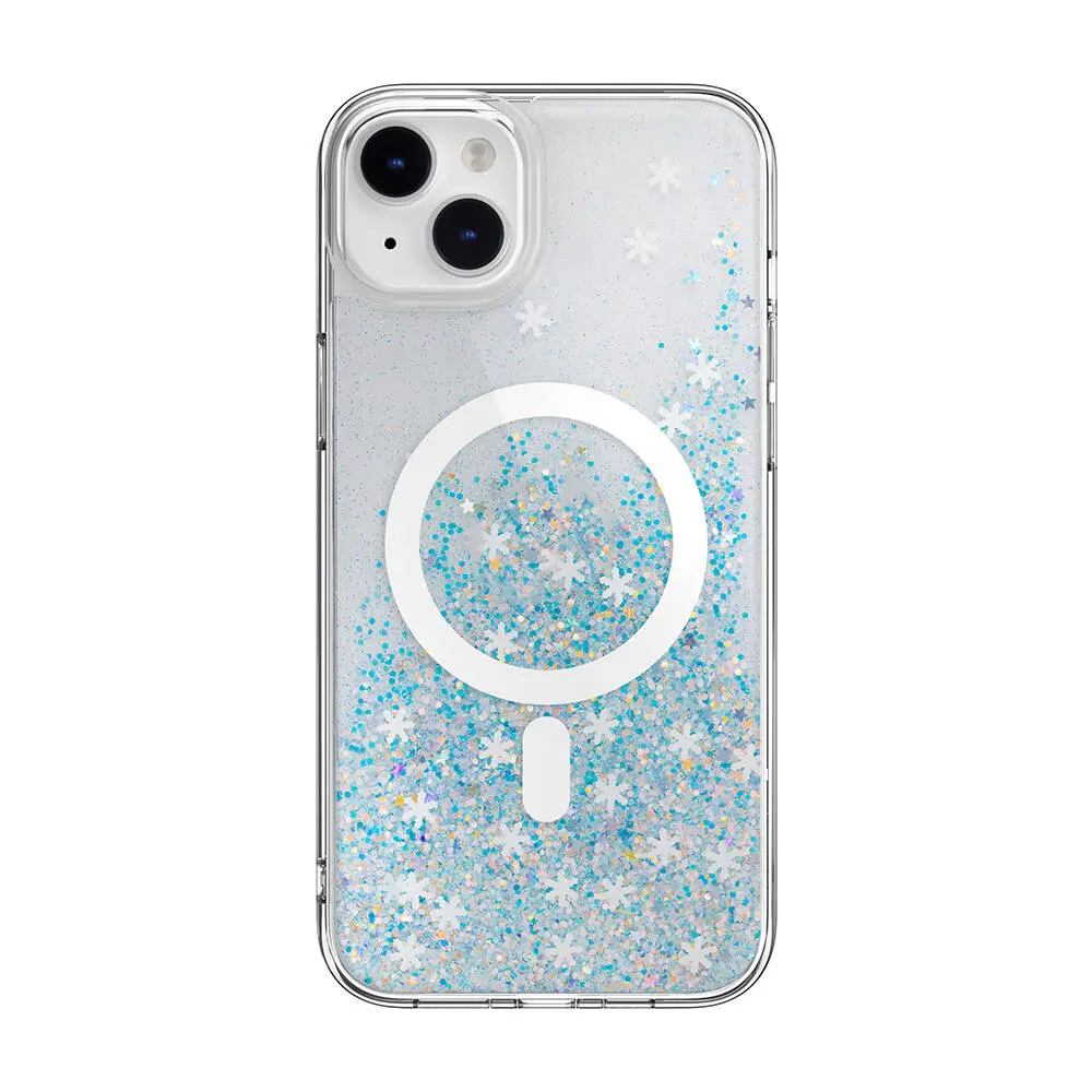 iPhone 14 Plus MagSafe Uyumlu Şeffaf Simli Kılıf - Switcheasy Starfield-M