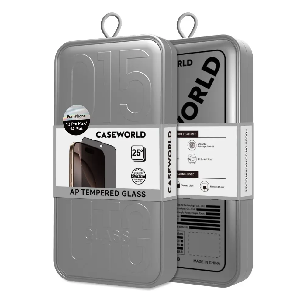 iPhone 14 Pro Gizlilik Filtreli 3D Temperli Cam Ekran Koruyucu - CaseWorld