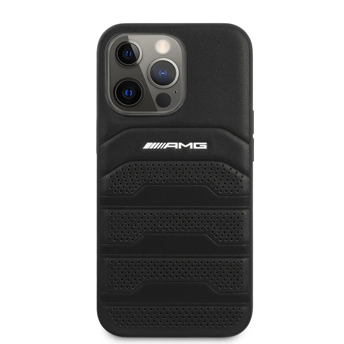 iPhone 14 Pro Deri Çizgili Kabartmalı Kılıf - AMG Leather