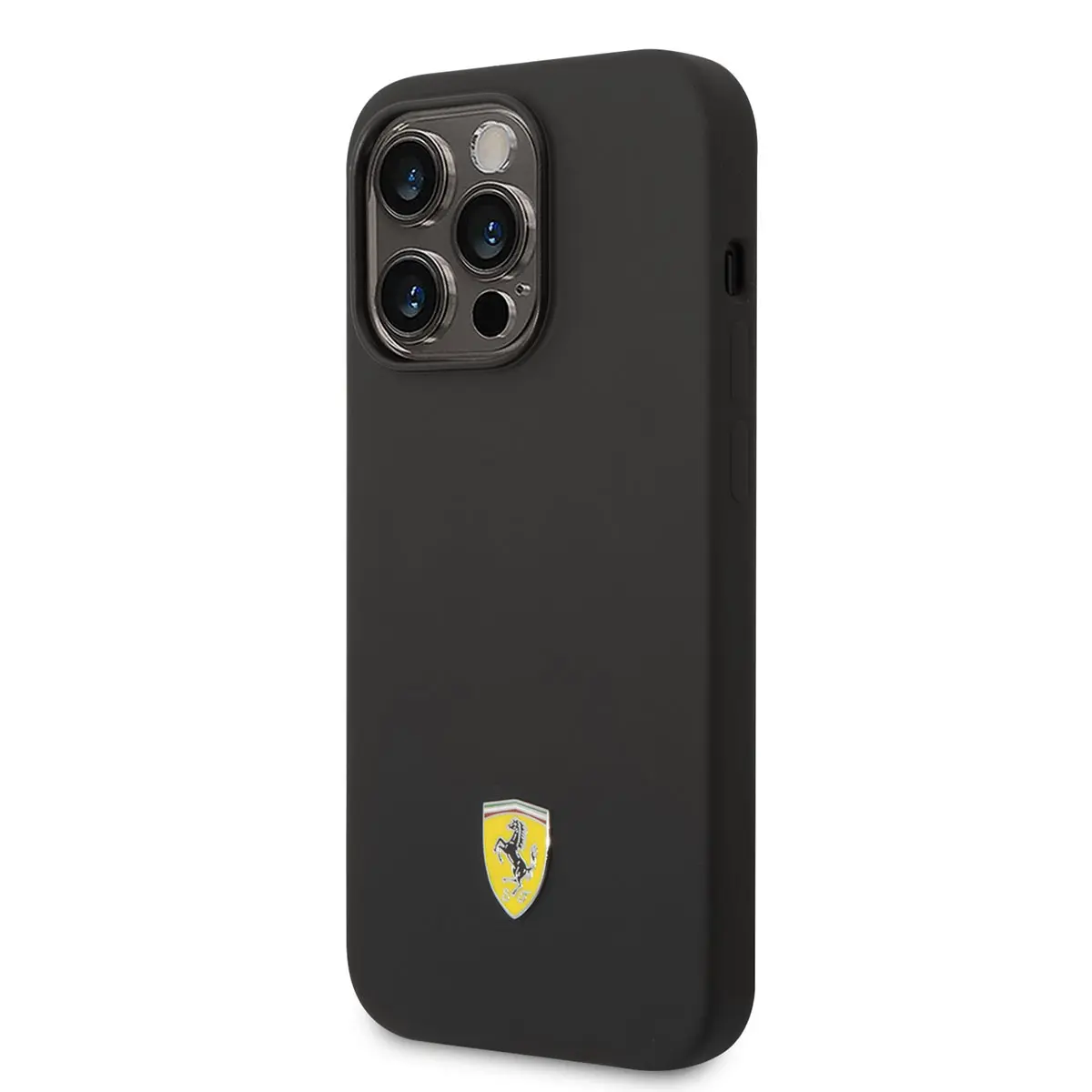 iPhone 14 Pro MagSafe Uyumlu Silikon Kılıf - Ferrari Metal Logo