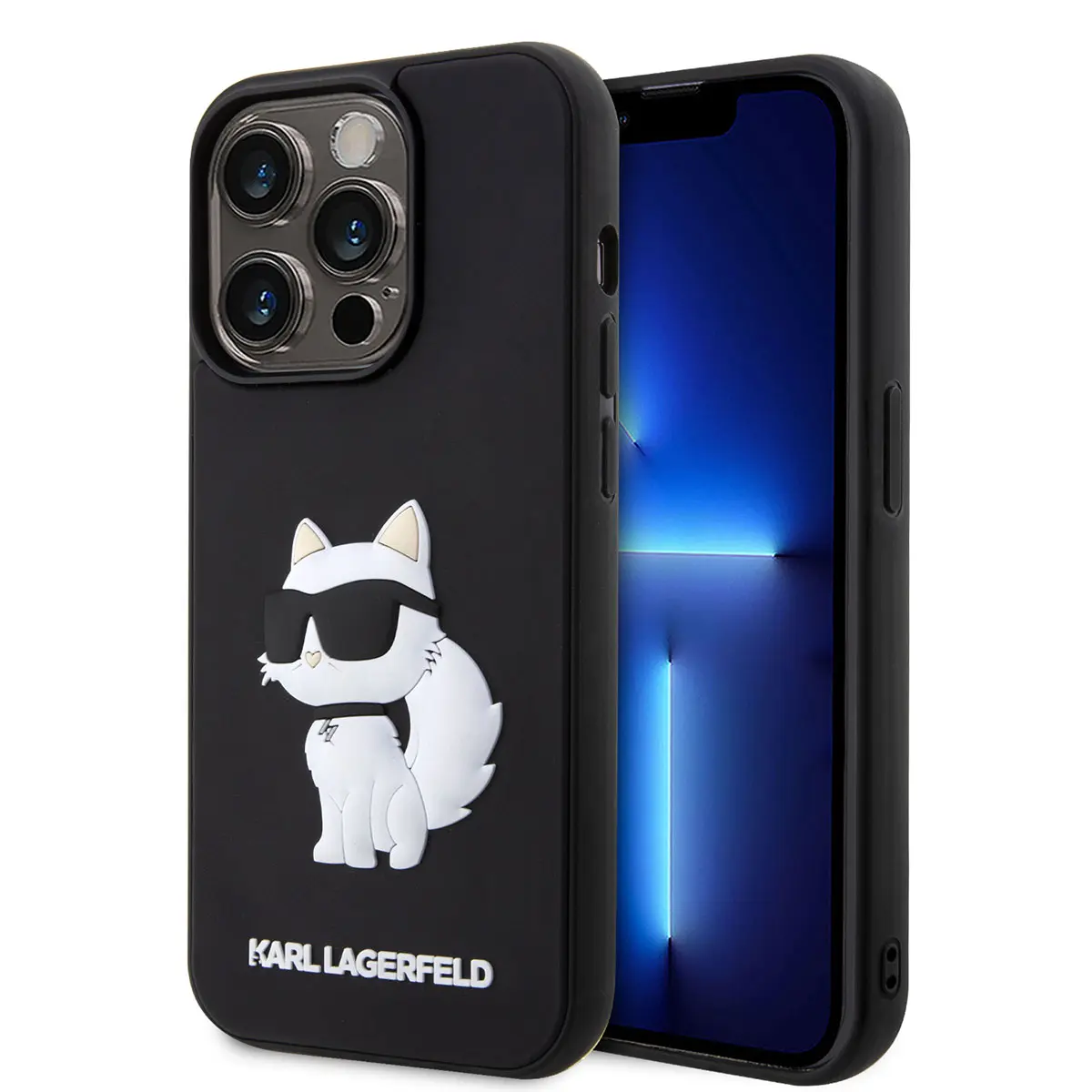 iPhone 14 Pro Kılıf, 3D Rubber Choupette Tasarımlı - Karl Lagerfeld