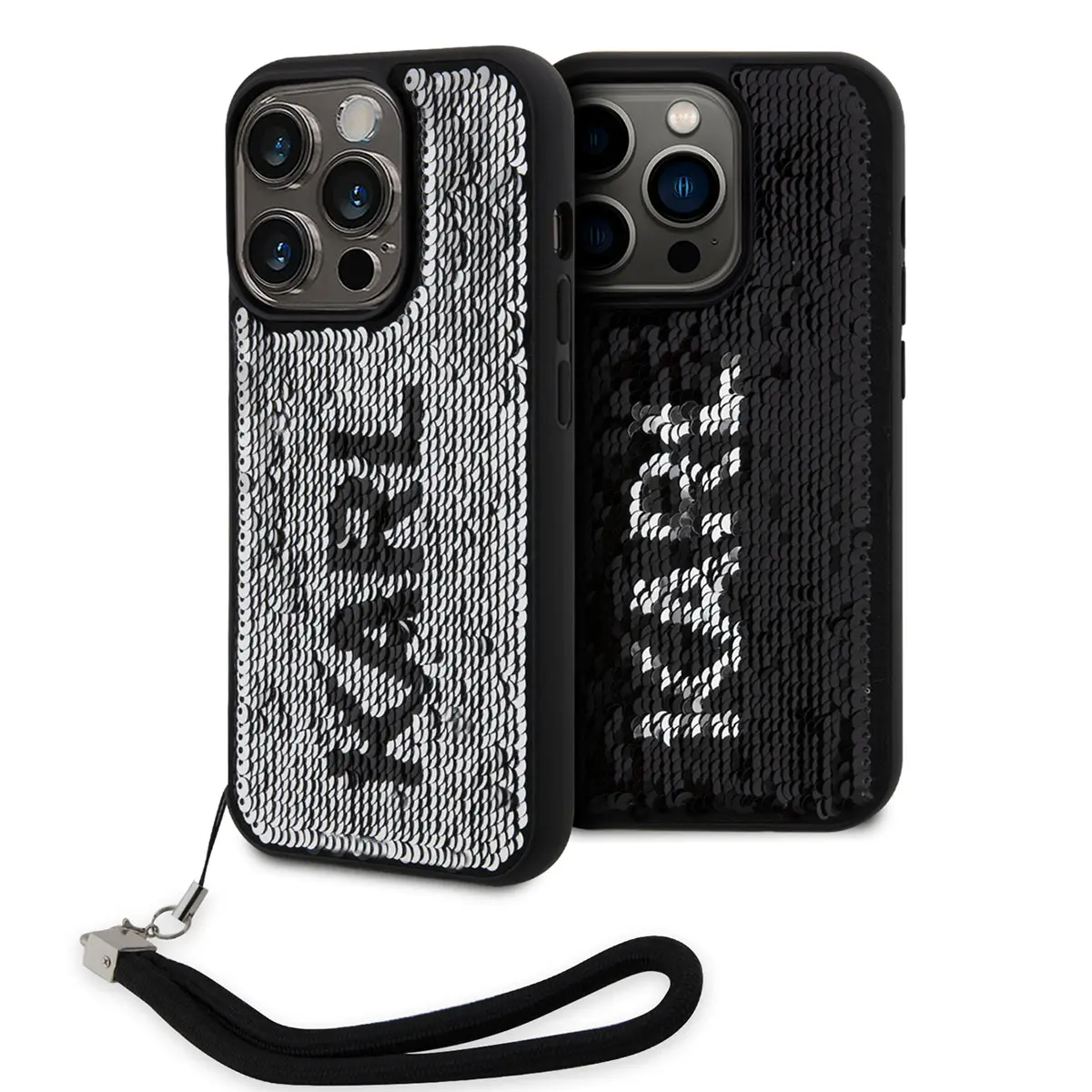 iPhone 14 Pro El Askılı Hareketli Pullu Kılıf - Karl Lagerfeld