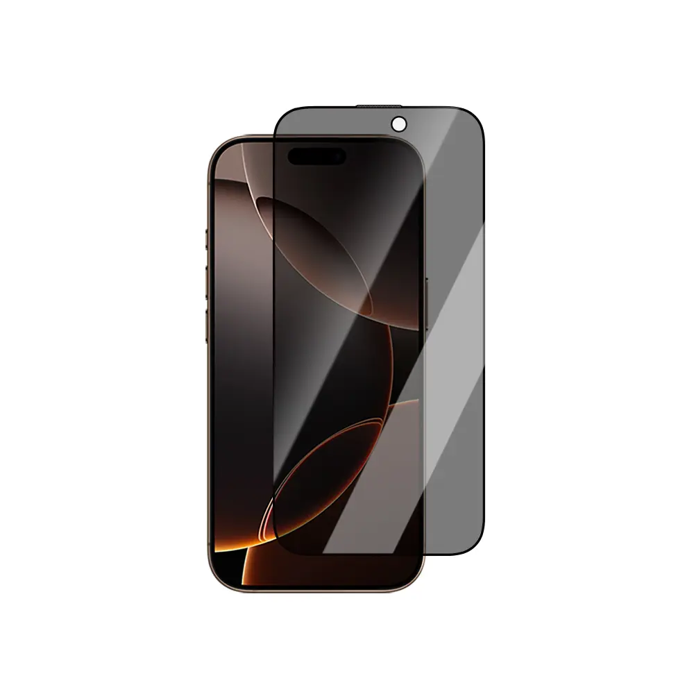 iPhone 14 Pro Max Gizlilik Filtreli Temperli Cam Ekran Koruyucu - CaseWorld Crystal Shadow
