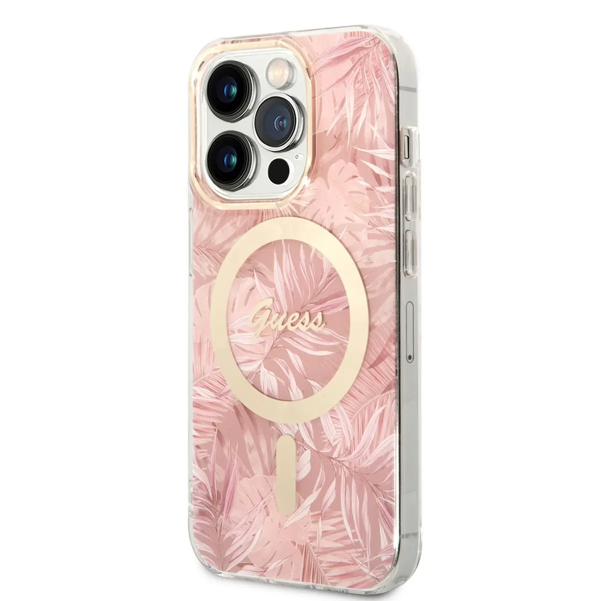 iPhone 14 Pro Max MagSafe Uyumlu Yaprak Desenli Kılıf - Guess