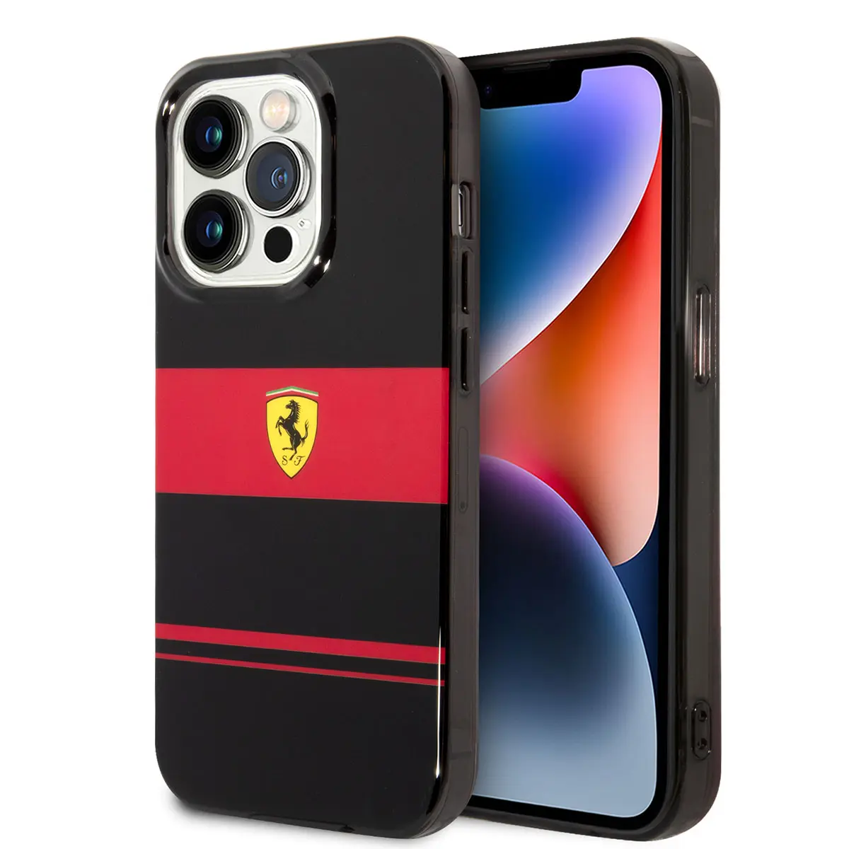 iPhone 14 Pro Max MagSafe Uyumlu Kılıf - Ferrari Yatay Çizgili