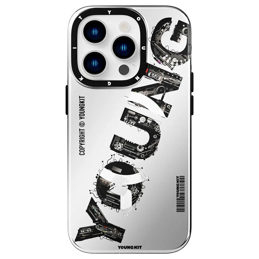 iPhone 14 Pro Max MagSafe Uyumlu Yazı Temalı Kılıf - YoungKit Mechanic