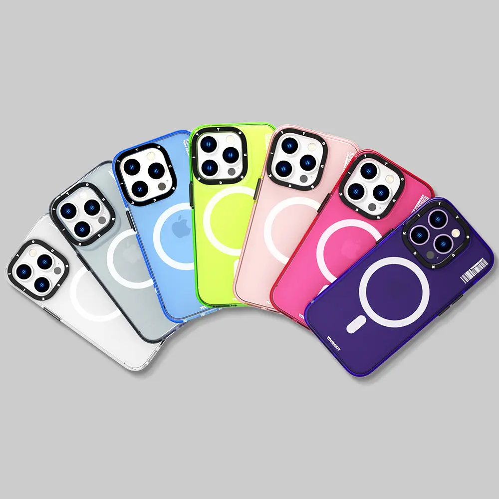 iPhone 14 Pro Max MagSafe Uyumlu Şeffaf Kılıf - Youngkit Crystal Color