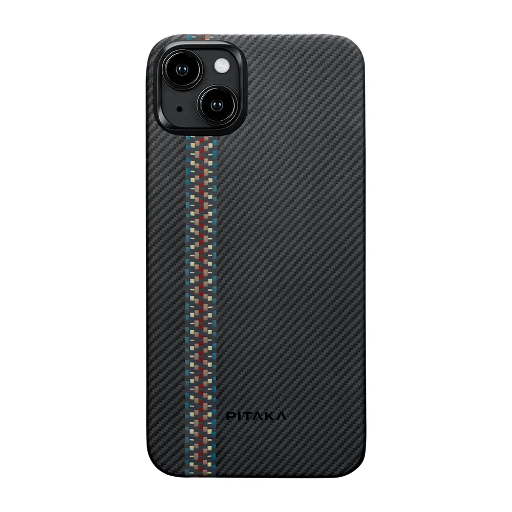 iPhone 15 MagSafe Uyumlu Aramid Fiber Kılıf - Pitaka Tactile Woven Orchestra Rhapsody