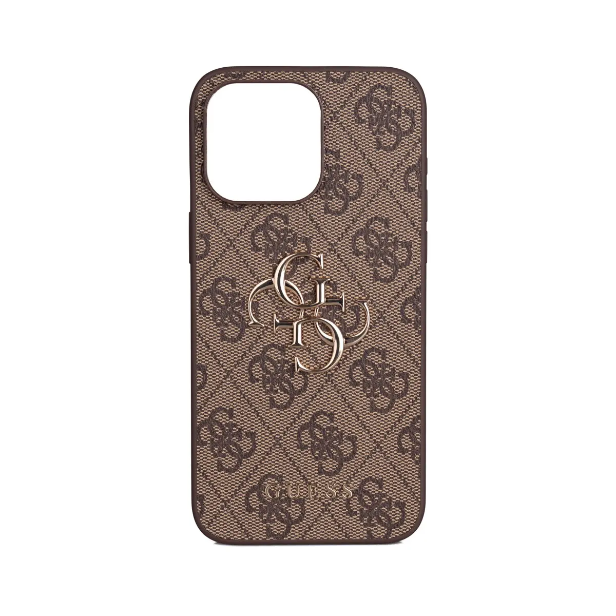 iPhone 15 Plus Çapraz Askılı PU Deri Kılıf - Guess 4G Metal Logo