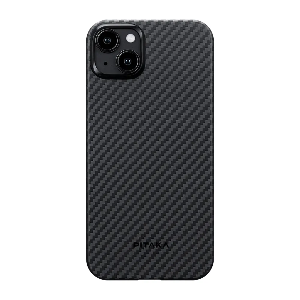 iPhone 15 Plus MagSafe Uyumlu Aramid Fiber Kılıf - Pitaka Ultra-Slim Classic