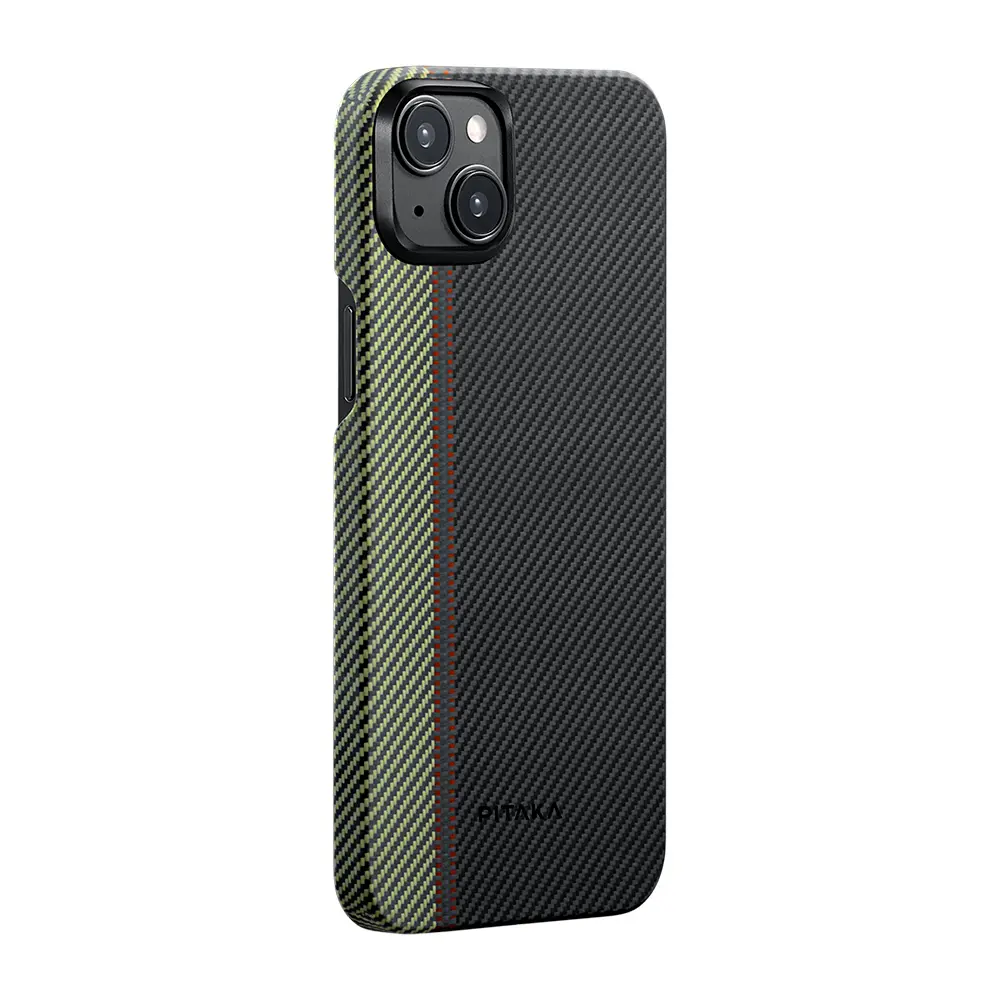 iPhone 15 Plus MagSafe Uyumlu Aramid Fiber Kılıf - Pitaka Tactile Woven Orchestra Overture