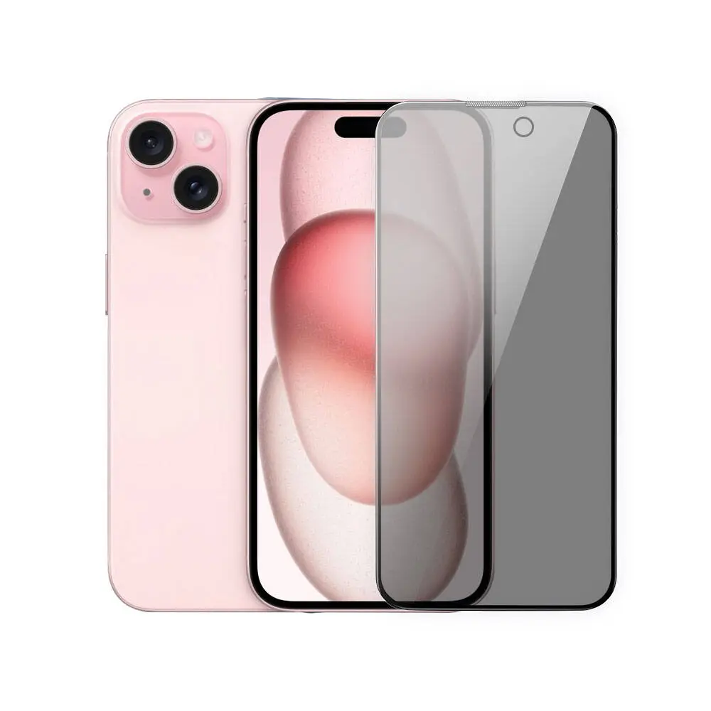 iPhone 15 Plus Gizlilik Filtreli 9H Ekran Koruyucu - Wiwu iPrivacy HD