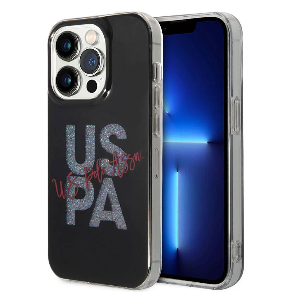 iPhone 15 Pro Simli Parlak Alfabe Tasarım Kılıf - U.S. Polo Assn.