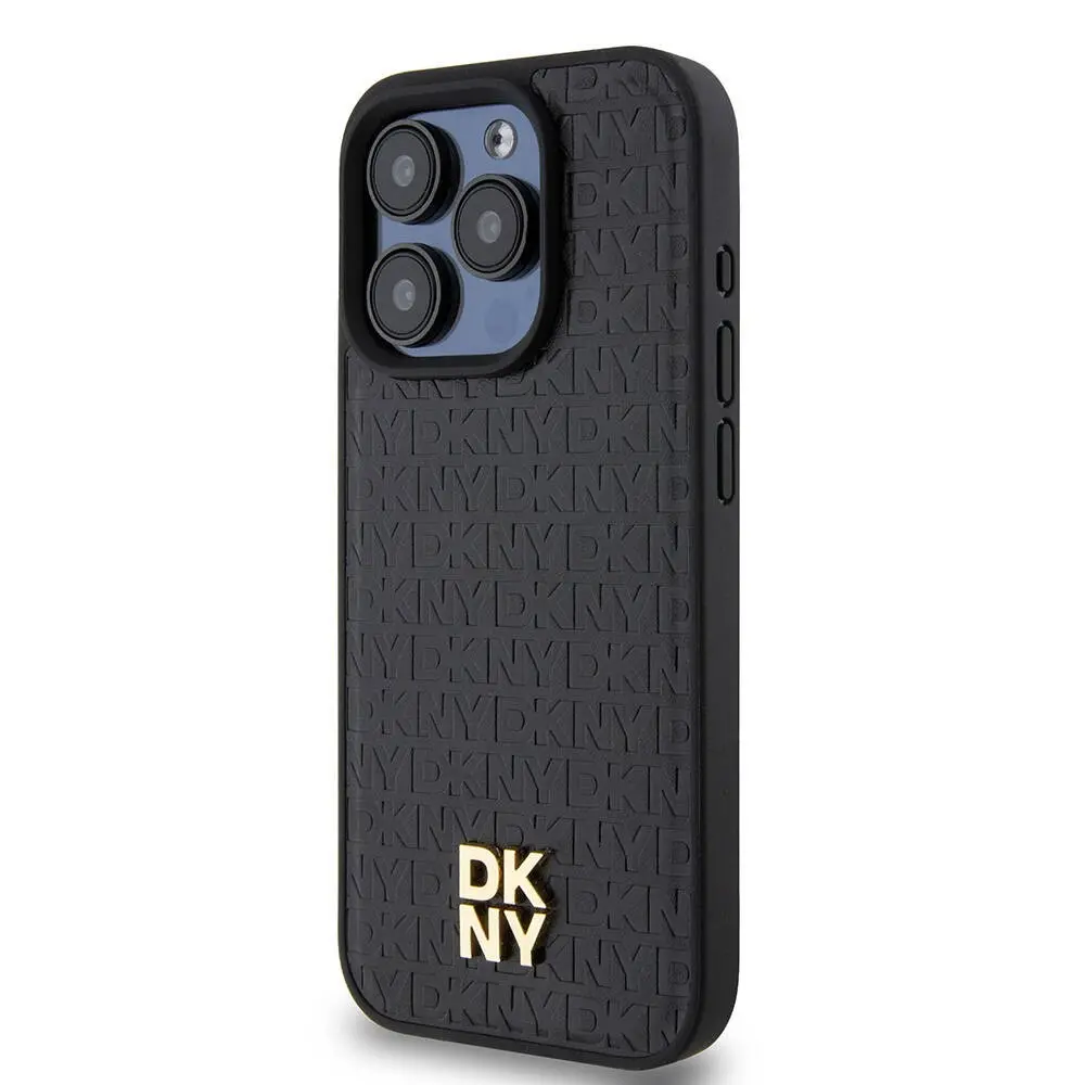 iPhone 15 Pro MagSafe Uyumlu 3D Yazılı Kılıf - DKNY Repeat Pattern