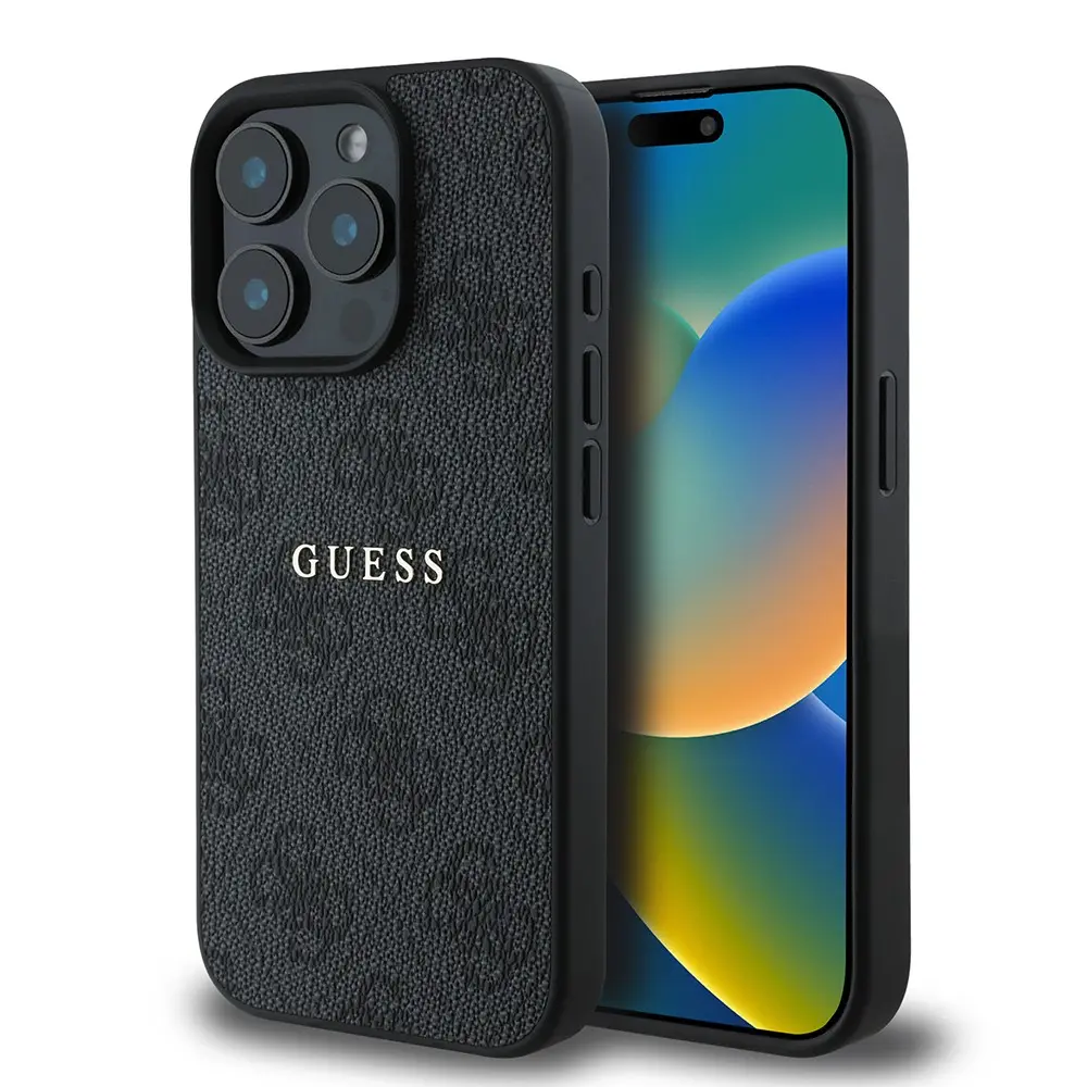iPhone 15 Pro MagSafe Uyumlu Lisanslı Kılıf - Guess 4G Logolu