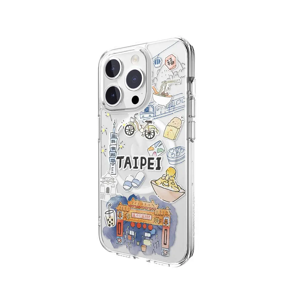 iPhone 15 Pro MagSafe Uyumlu Şeffaf Kılıf - Switcheasy City-M Taipei