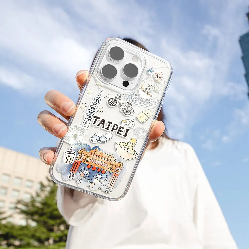 iPhone 15 Pro MagSafe Uyumlu Şeffaf Kılıf - Switcheasy City-M Taipei