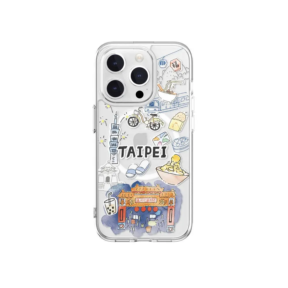 iPhone 15 Pro MagSafe Uyumlu Şeffaf Kılıf - Switcheasy City-M Taipei