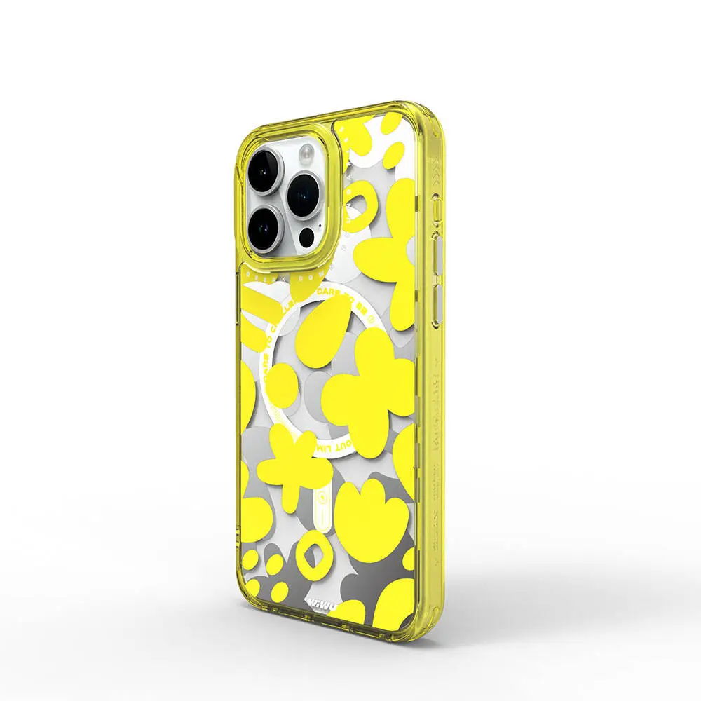 iPhone 15 Pro MagSafe Uyumlu Desenli Kılıf - Wiwu Fluorescent G Serisi