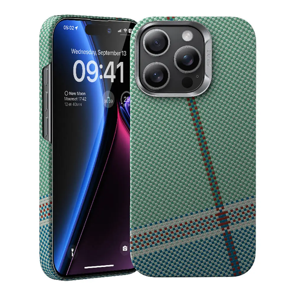 iPhone 15 Pro MagSafe Uyumlu Kevlar Kılıf - Benks ArmorAir Passion Green