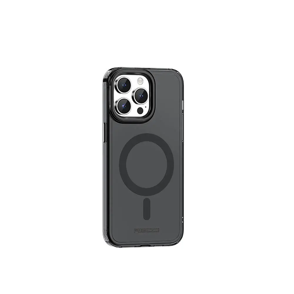 iPhone 15 Pro MagSafe Uyumlu Şeffaf Kılıf - Recci Crystal Color