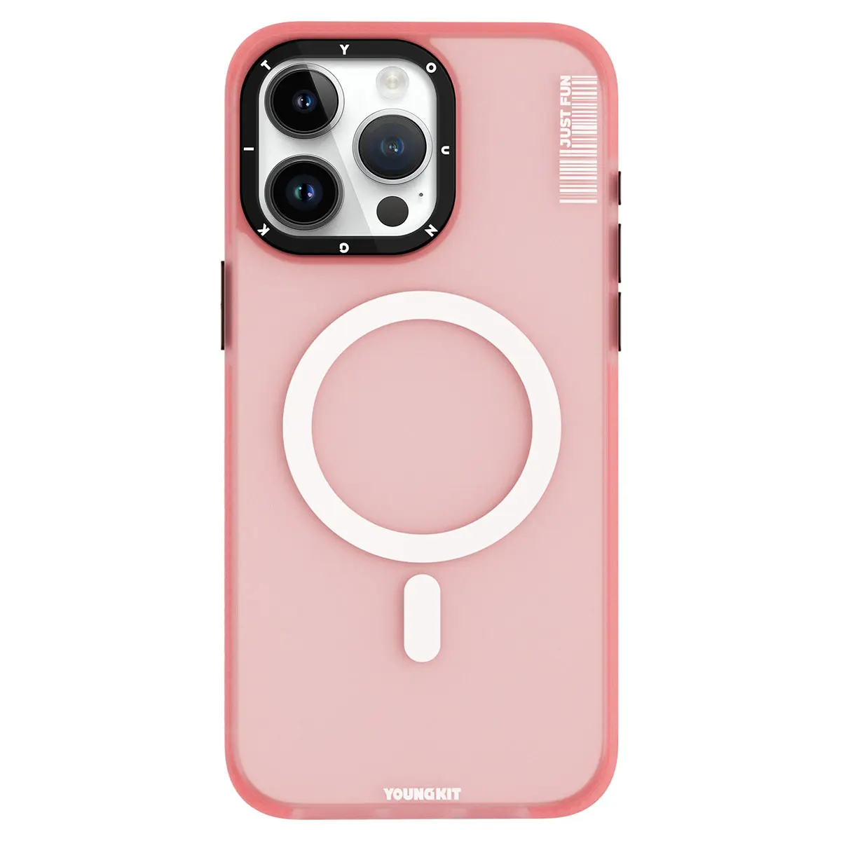 iPhone 15 Pro MagSafe Uyumlu Şeffaf Kılıf - Youngkit Colored Sand