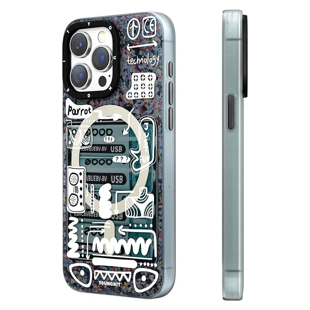 iPhone 15 Pro MagSafe Uyumlu Kılıf - Youngkit Dark Matter