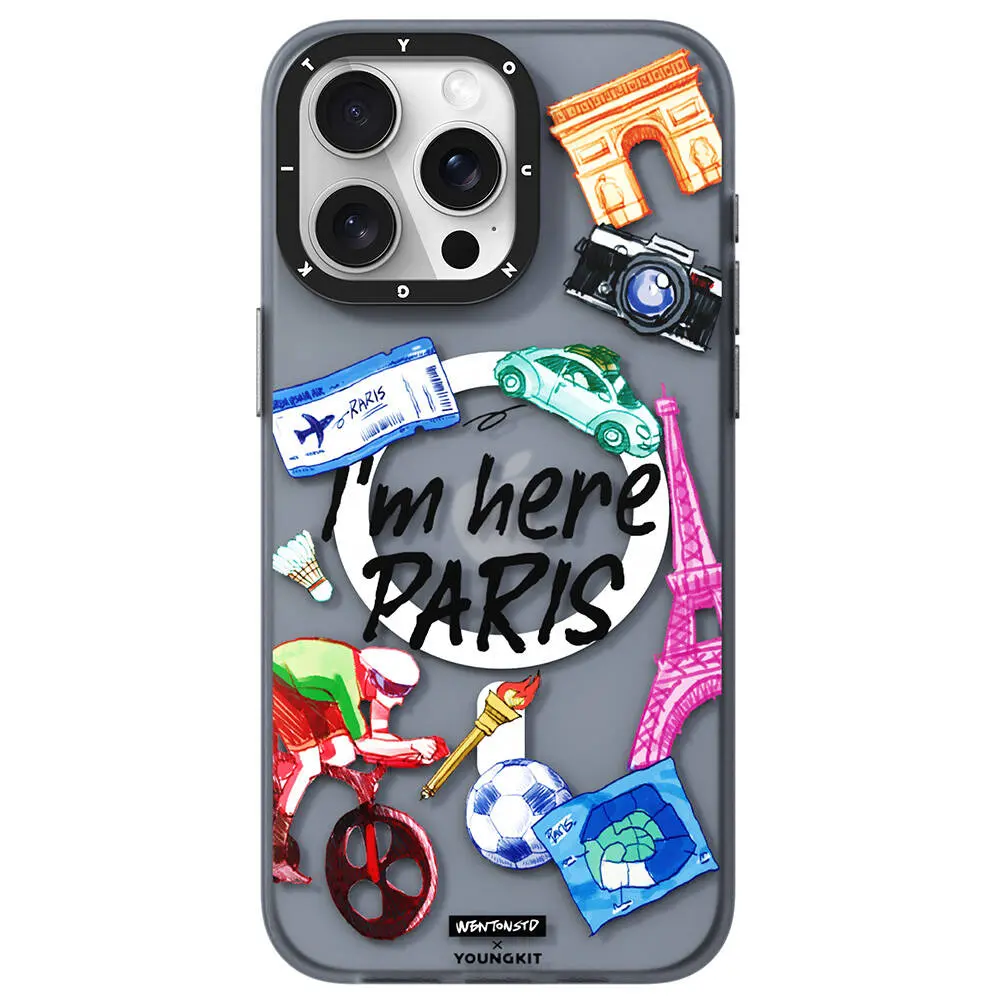 iPhone 15 Pro MagSafe Uyumlu Kılıf - Youngkit in Paris Serisi