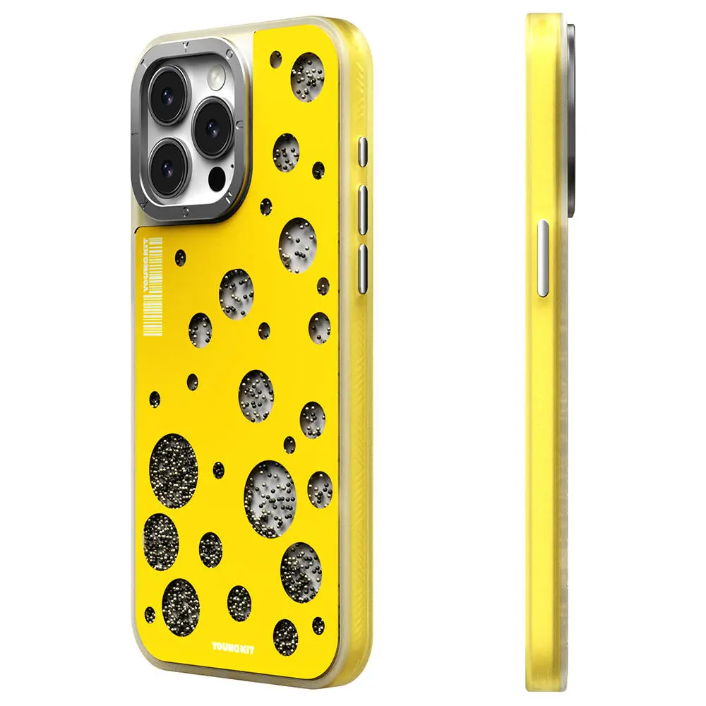 iPhone 15 Pro MagSafe Uyumlu Kılıf - Youngkit Quicksand Beads