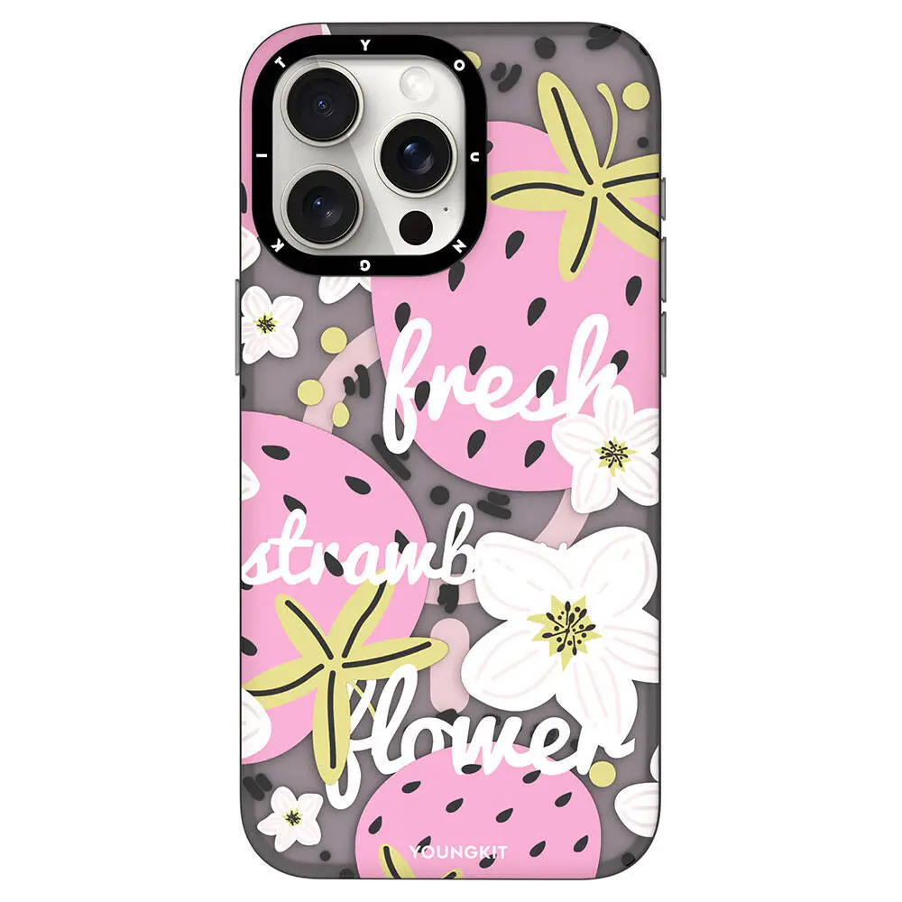 iPhone 15 Pro MagSafe Uyumlu Yaz Meyvesi Desenli Kılıf - Youngkit Fruity Flavour