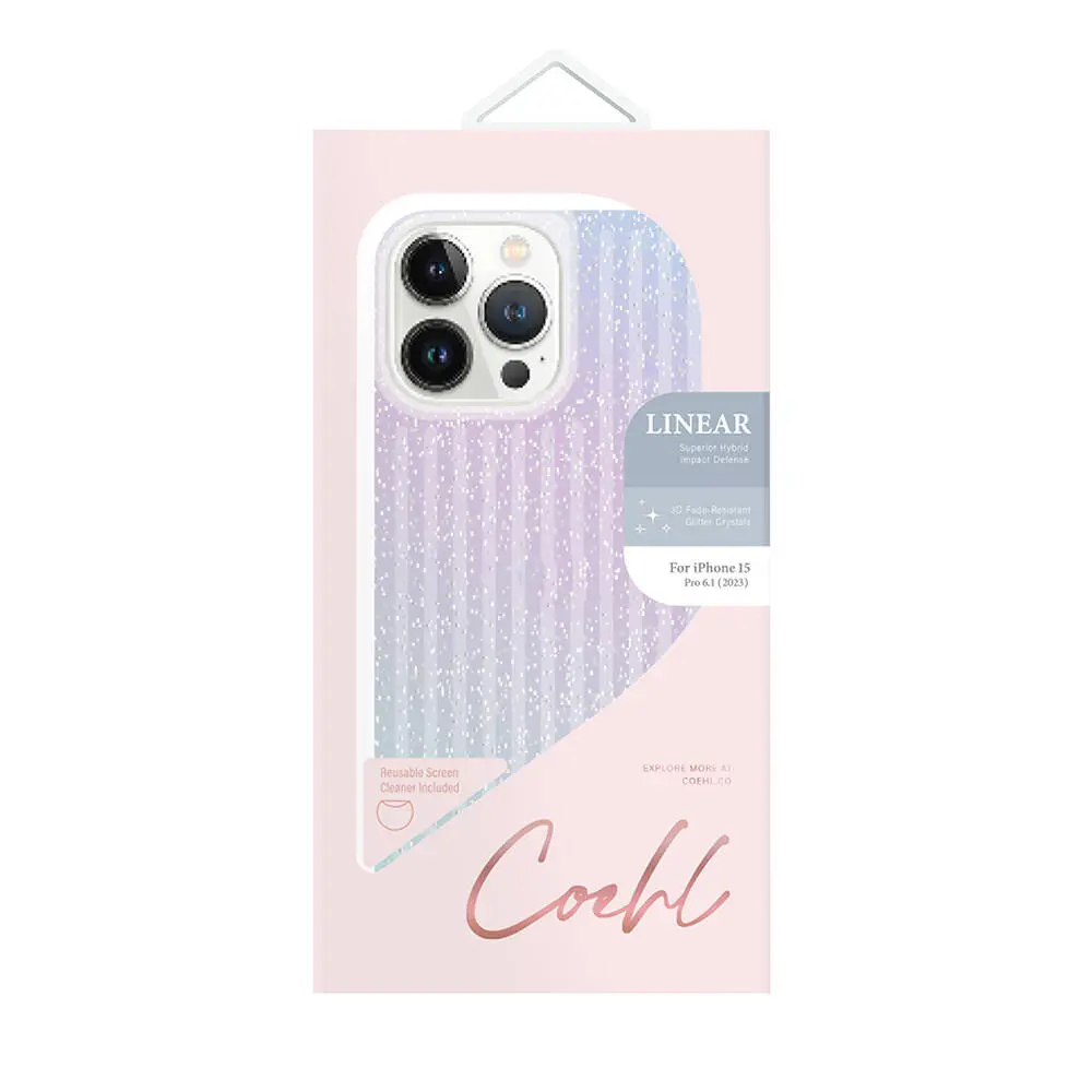 iPhone 15 Pro Kılıf Parlayan Arka Yüzey - Coehl Linear