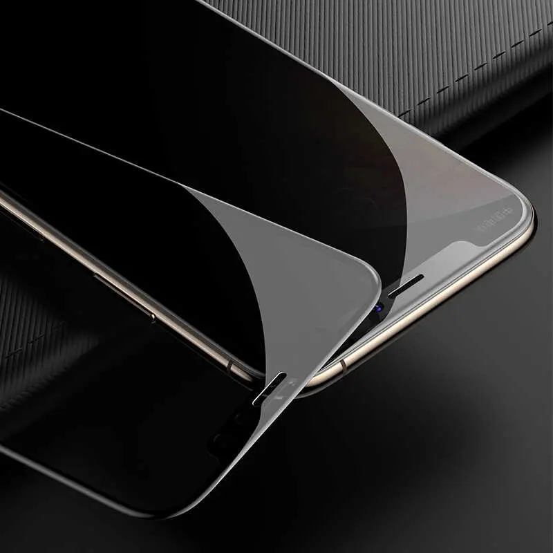 iPhone 15 Pro Max Gizlilik Camlı Ekran Koruyucu - Davin 5D Privacy