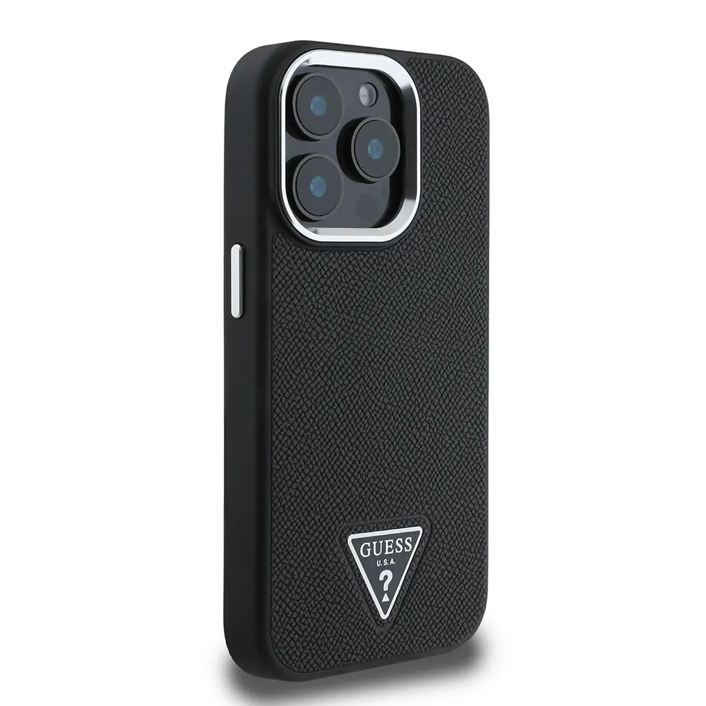 iPhone 15 Pro Max MagSafe Uyumlu Kılıf - Guess Grained Triangle