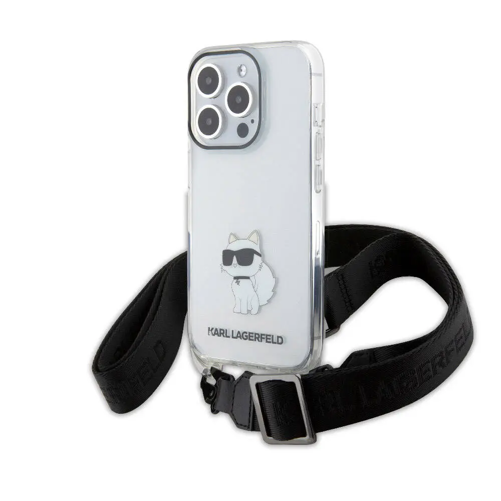 iPhone 15 Pro Max Boyun Askılı Choupette İkonik Kılıf - Karl Lagerfeld