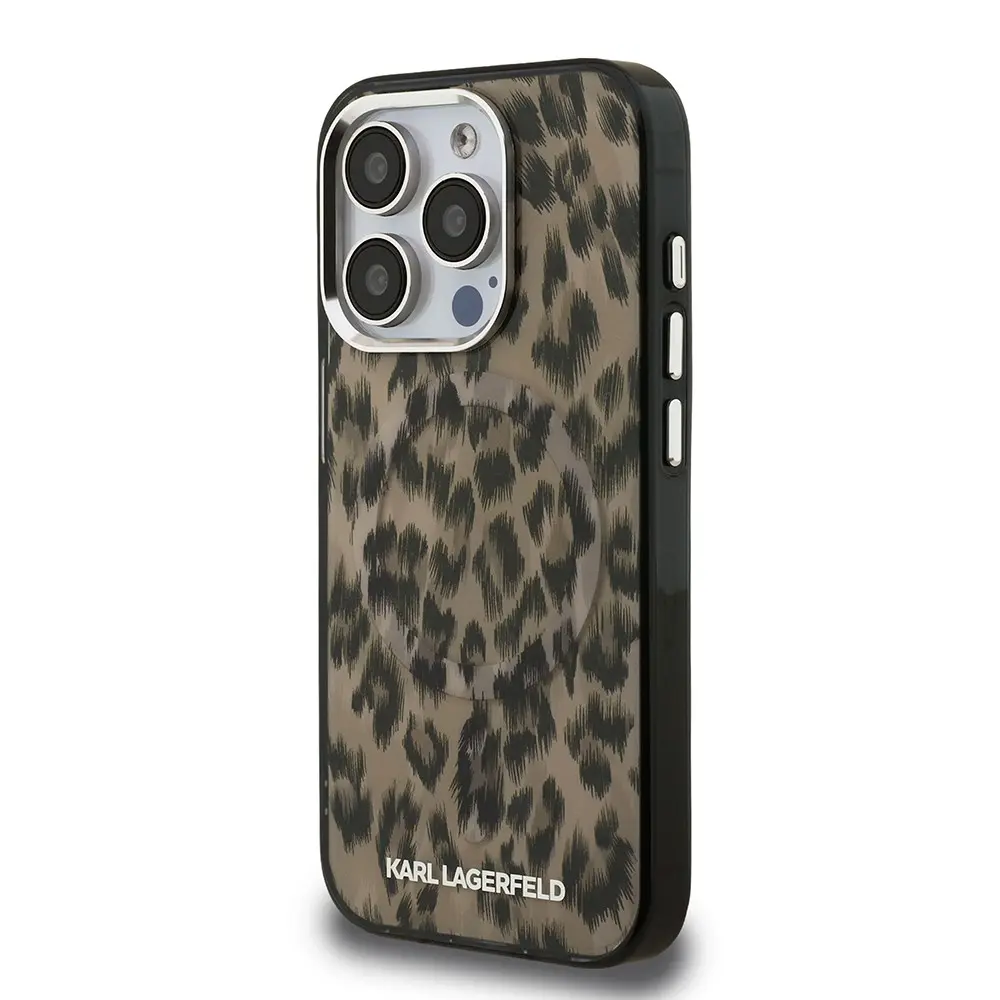 iPhone 15 Pro Max IML Leopar Baskılı Kılıf - Karl Lagerfeld