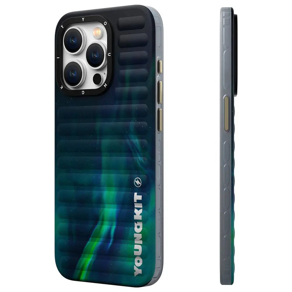 iPhone 15 Pro Max Kuzey Işıkları Desenli Kılıf - Youngkit Aurora