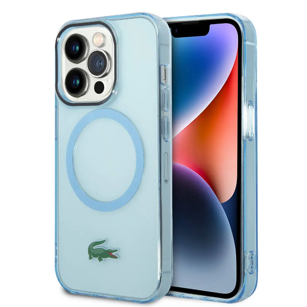 iPhone 15 Pro Max MagSafe Uyumlu Şeffaf Kılıf - Lacoste Timsah Logo